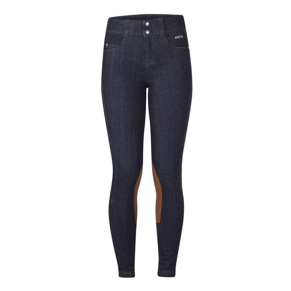 Kerrits Activewear Kids Stretch Denim Knee Patch Riding Breech Size XLDENIM / XL